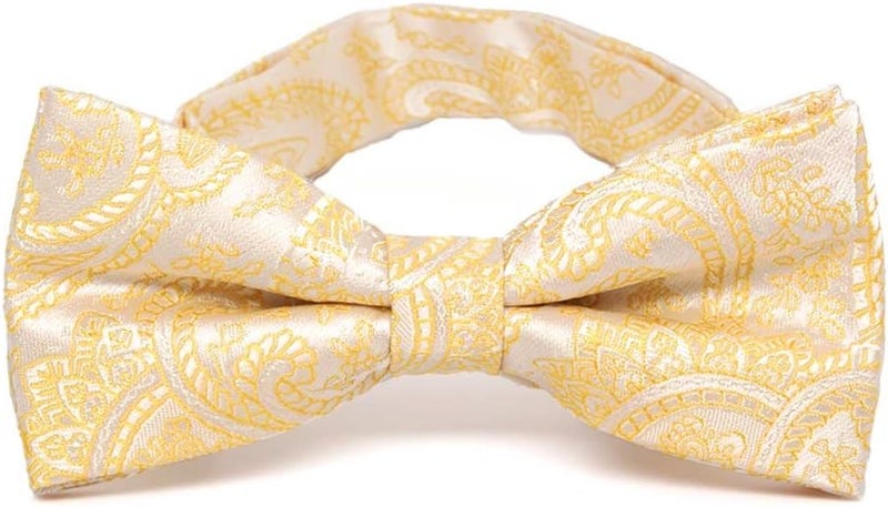 tiemart Pre-Tied Adjustable Men's Band Collar Bow Tie - Image 1